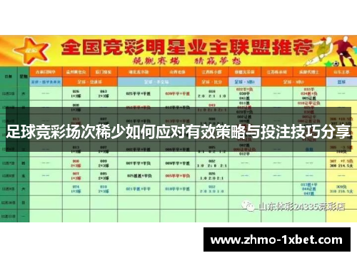 足球竞彩场次稀少如何应对有效策略与投注技巧分享